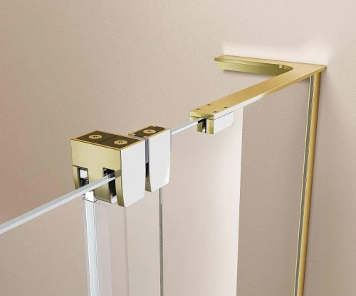 Душевая дверь Vincea Волк-Ин (Walk-In) 120 R VDS-4WSL120CLG-R профиль Брашированное золото стекло прозрачное