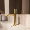 Смеситель для раковины Vincea Аура (Aura) VBF-6AU1BG цвет Брашированное золото