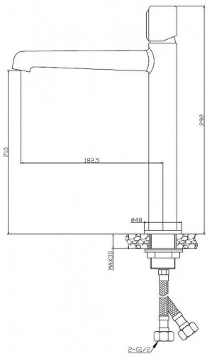 Смеситель для раковины BelBagno Uno UNO-LMC-CRM Хром латунь