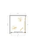 Душевой уголок Cezares Lux 90x100 LUX-AH-FS-1-90/100-C-CR профиль Хром стекло прозрачное