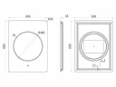 Зеркало Uni-Flow Mirror 60 M639 с подсветкой с сенсорным выключателем и подогревом