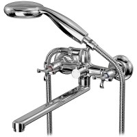 Смеситель для ванны Lemark Flora LM0152C универсальный Хром латунь на стену