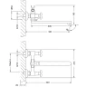 Смеситель для ванны Lemark Flora LM0152C универсальный Хром латунь на стену