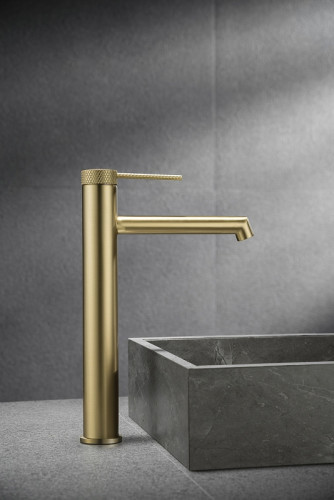 Смеситель для раковины Vincea Rim VBF-2RM2BG Брашированное золото латунь