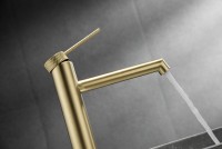 Смеситель для раковины Vincea Rim VBF-2RM2BG Брашированное золото латунь