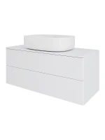 Тумба с раковиной Orange Отто 100 Ot-100TuMDF+B08-600W подвесная цвет Белый глянцевый