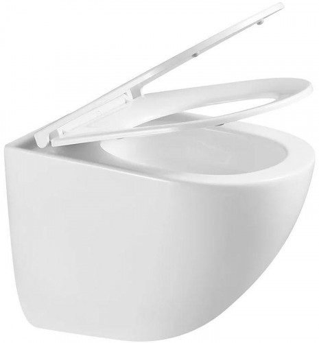 Унитаз Sintesi SIN-TS-ELL-153 подвесной цвет Белый матовый с сиденьем Микролифт