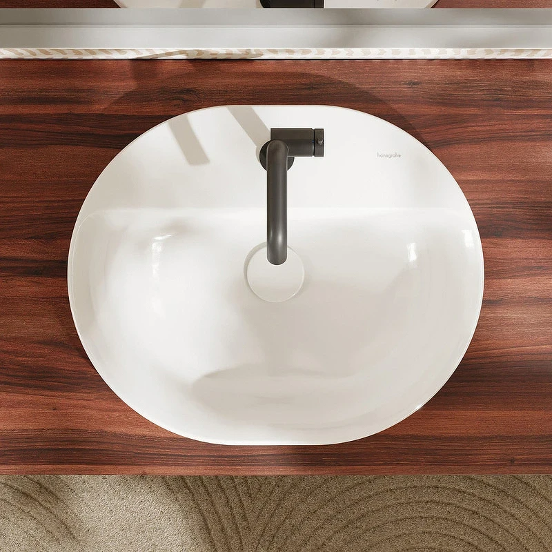 Раковина Hansgrohe Xuniva U 55 60161450 Белая полувстраиваемая