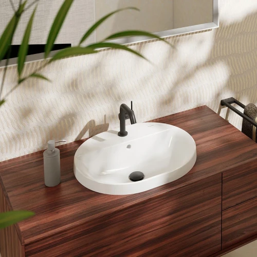 Раковина Hansgrohe Xuniva U 55 60161450 Белая полувстраиваемая