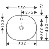 Раковина Hansgrohe Xuniva U 55 60161450 Белая полувстраиваемая