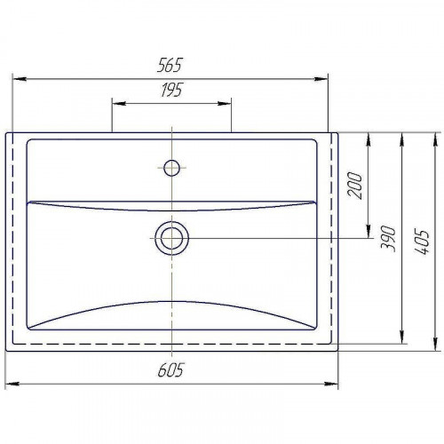 Раковина Onika Kirovit Фостер 60 4640021060773 Белая