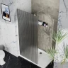 Душевая перегородка Azario Walk-In 100 AZ-251-100-BGL-CRF профиль Брашированное золото стекло рифленое
