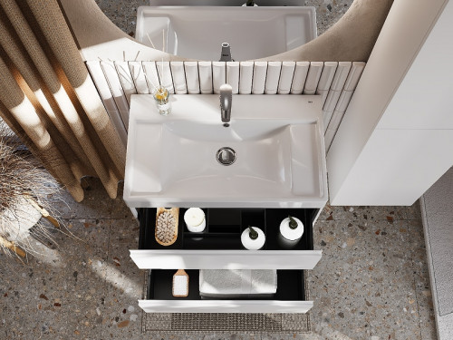 Тумба под раковину Roca Ona 80 A857630509 подвесная Белая матовая