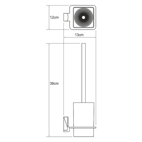 Ершик для унитаза WasserKRAFT Leine K-5027W Хром