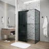 Душевой уголок Grossman Galaxy 120x100 120.K33.01.1210.21.10 профиль Черный матовый стекло тонированное