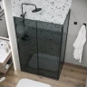 Душевой уголок Grossman Galaxy 120x100 120.K33.01.1210.21.10 профиль Черный матовый стекло тонированное