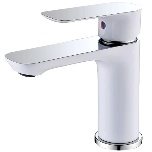 Смеситель для раковины Abber Weiss Insel AF8010W Белый-хром
