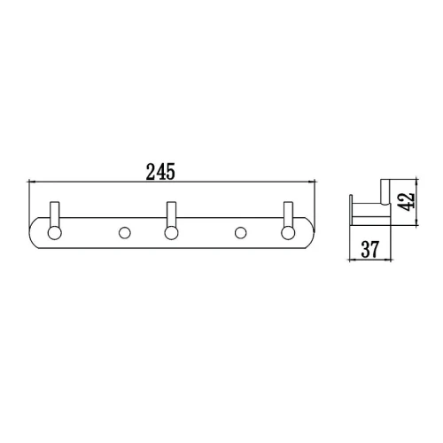 Вешалка для полотенец Savol S-007213C цвет Бронза
