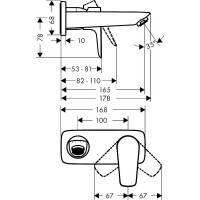 Смеситель для раковины Hansgrohe Talis E 71732000 Хром