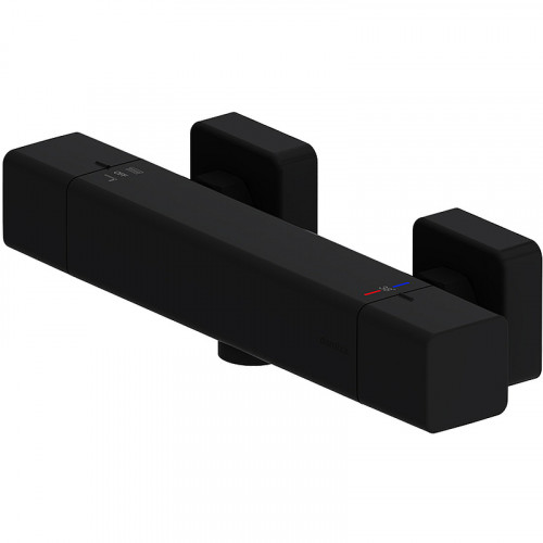 Смеситель для душа Damixa Gala 536000300 с термостатом Черный матовый латунь на стену