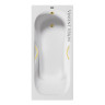 Чугунная ванна Vinsent Veron Aura 170x70 VAU1707042H/VH0015MGD цвет Белый с дугообразными ручками матовое золото