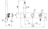 Смеситель для душа Remer Atelier AL97D2WBDO цвет Золото глянцевое