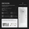 Чугунная ванна Vinsent Veron Devon 175x70 VDV1757045H/VH0012BR цвет Белый с квадратными бронзовыми ручками