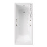 Чугунная ванна Vinsent Veron Devon 175x70 VDV1757045H/VH0012BR цвет Белый с квадратными бронзовыми ручками