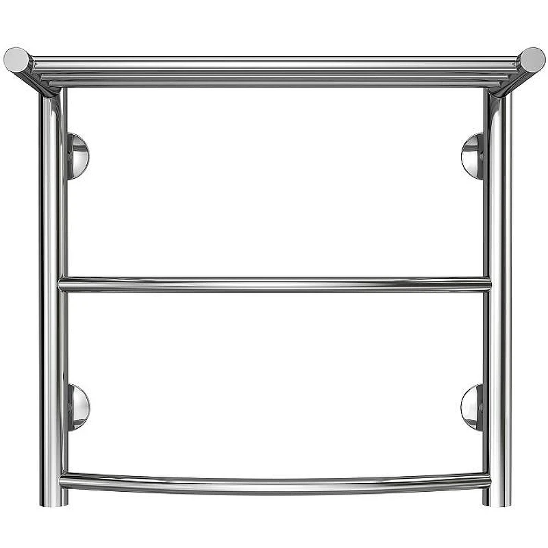 Водяной полотенцесушитель Azario Verona 500x500 П5 AZ04155P с полкой, нижнее/диагональное подключение, G 1/2 Хром