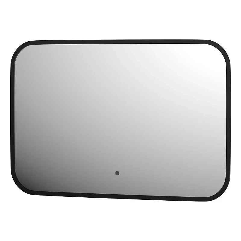 Зеркало Defesto Aura 60х40 DF 2972RH с подсветкой 17W-3000K/ИК - выключатель/Теплый белый свет/Черная рама