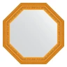 Зеркало Evoform Octagon 69х69 BY 7329 в багетной раме - Сусальное золото 80