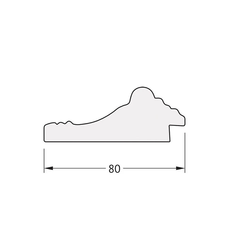 Зеркало Evoform Octagon 69х69 BY 7329 в багетной раме - Сусальное золото 80