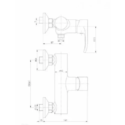 Смеситель для душа Ceramicanova A.V.O 70026CH