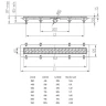 Душевой лоток Azario AZ-CH 950 H с решеткой Harmony