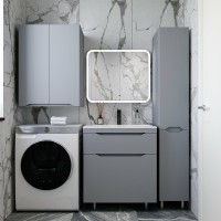 Тумба под раковину Style Line Марелла 70 Люкс Plus СС-00002400 Серый матовый антискрейтч МДФ / ЛДСП