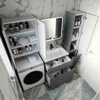 Тумба под раковину Style Line Марелла 70 Люкс Plus СС-00002400 Серый матовый антискрейтч МДФ / ЛДСП