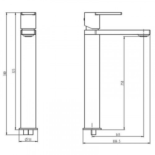 Смеситель для раковины Caprigo Kub 54-023-ner Черный матовый