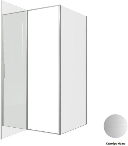 Душевой уголок Allen Brau Priority 120x100 3.31032.BA+3.31047.BA цвет профиля Серебро браш стекло прозрачное