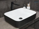Раковина-чаша Gid Geometrico 50 Nc366 52205 цвет Белый Черный