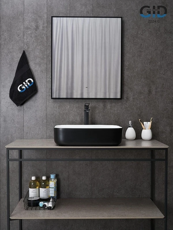 Раковина-чаша Gid Geometrico 50 Nc366 52205 цвет Белый Черный