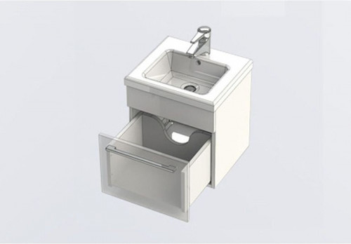 Тумба под раковину Aquanet Нота 40 159137 подвесная Белая МДФ / ЛДСП