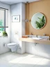Раковина Vitra S20 55 5465B003-0001 Белая фарфор полувстраиваемая
