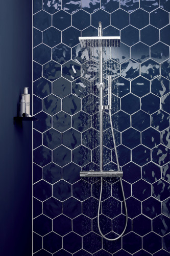 Душевая система Jacob Delafon Brigitte E32850-CP с термостатом Хром латунь на стену