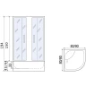 Душевой уголок River Don 80x80 MT 10000008302 с поддоном