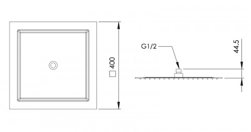 Верхний душ Remer 357UFM40NOX цвет Черный матовый
