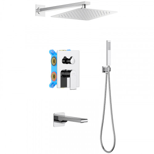 Душевая система Aquatek Лира AQ1473CR Хром латунь встраиваемый