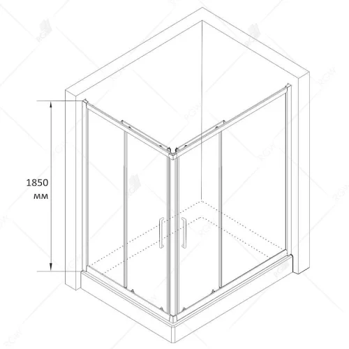 Душевой уголок RGW Classic CL-44 120х90 32094492-11 профиль Хром стекло прозрачное