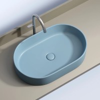 Раковина-чаша Ceramicanova Element 61 CN6048ML Голубая матовая фарфор накладная
