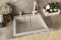 Кухонная мойка Florentina Ривьера-600 20.490.D0600.307 Серый шелк искусственный камень (литьевой мрамор) встраиваемый