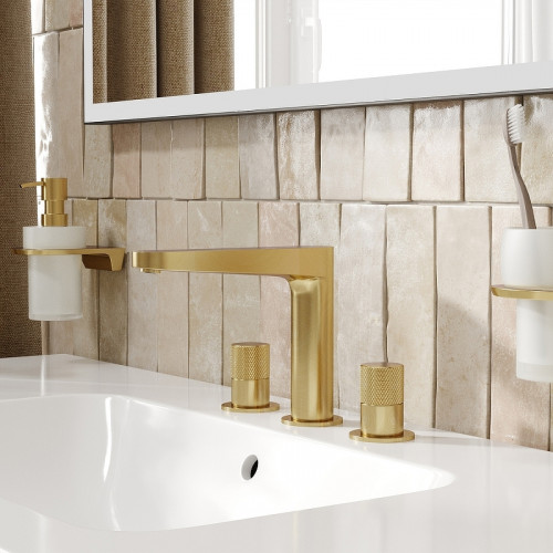 Смеситель для раковины WasserKRAFT Schunter 8235 Золото матовое латунь